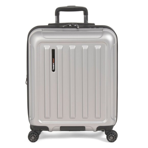 TRAVELERS CHOICE Silver 21in Art Of Travel Wide Body Carry-on Spinner - Picture 1 of 2